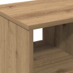 vidaXL Table d'appoint avec étagère chêne artisanal 50 x 30 x 55 cm