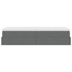 vidaXL Cadre de lit ottoman avec matelas gris foncé 90x200 cm tissu