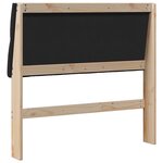 vidaXL Tête de lit capitonnée Noir 100 cm Pin massif