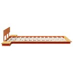 vidaXL Cadre de lit Marron 120 x 200 cm bois