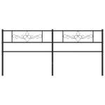 vidaXL Tête de lit métal noir 180 cm