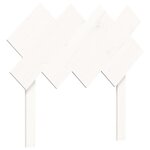 vidaXL Cadre de lit avec tête de lit blanc 90x200 cm bois massif