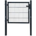 vidaXL Portillon Acier Anthracite 105x150 cm