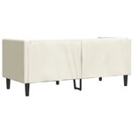 vidaXL Canapé Chesterfield avec traversins 2 places crème velours