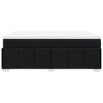 vidaXL Sommier à lattes de lit avec matelas Noir 120x200 cm Tissu