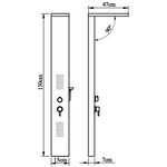 vidaXL Système de panneau de douche Aluminium Mat Blanc