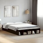 vidaXL Cadre de lit sans matelas noir 140x200 cm