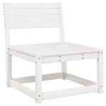 vidaXL Salon de jardin 7 Pièces Blanc Bois de pin massif