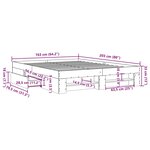 vidaXL Cadre de lit sans matelas blanc 160x200 cm bois d'ingénierie
