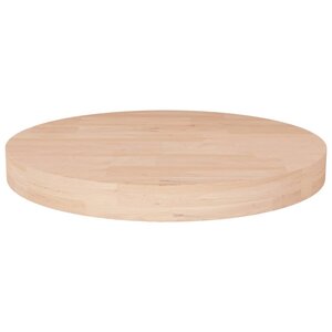 vidaXL Dessus de table rond Ø50x4 cm Bois de chêne massif non traité