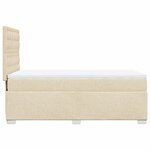 vidaXL Sommier à lattes de lit avec matelas Crème 90x200 cm Tissu