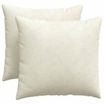 vidaXL Coussins de canapé 2 Pièces Crème 50 x 50 cm