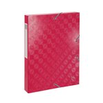 Boite de classement carte lustrée gaufrée pelliculée 1928  dos 4cm  A4  coloris aléatoires EXACOMPTA