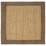 vidaXL Tapis de surface Gris 160 x 160 cm Jute