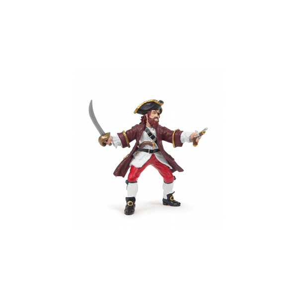 Figurine de Collection : Le Redoutable Barberousse Rouge  Capitaine Pirate