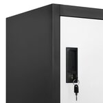 vidaXL Armoire à casiers Anthracite et blanc 90x40x180 cm Acier
