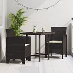 vidaXL Chaise de jardin 2 Pièces Marron 53 x 49 x 85 cm PP