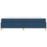 vidaXL Lit à ressorts avec matelas Bleu et Blanc 140 x 190 cm tissu