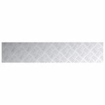 vidaXL Plaques à damier 4 Pièces Argent 100 x 20 cm Aluminium