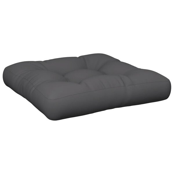 vidaXL Coussin de palette anthracite 50x50x12 cm tissu