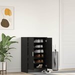 vidaXL Armoire à chaussures chêne noir 60x35x92 cm bois d'ingénierie