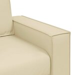 vidaXL Fauteuil Sofa 59 cm avec coussin Crème Faux cuir