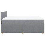 vidaXL Sommier à lattes de lit avec matelas Gris clair 140x190cm Tissu
