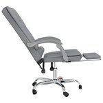 Fauteuil de bureau massage inclinable de bureau informatique étude clair tissu gris 02_0025385