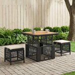 vidaXL Ensemble de salle à manger pour jardin 3 Pièces Beige et crème