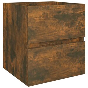 vidaXL Armoire d'évier Chêne fumé 41x38 5x45 cm Bois d'ingénierie