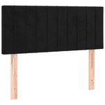 vidaXL Sommier à lattes de lit avec matelas Noir 90x200 cm Velours
