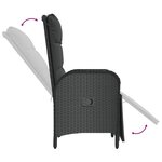 vidaXL Ensemble à manger jardin 9Pièces et coussins noir résine tressée