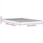 vidaXL Cadre de lit sans matelas cire marron 140x200cm bois pin massif