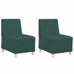 vidaXL Unité de Sofa Modulaire Sans Accoudoirs 2 Pièces Vert foncé