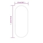 vidaXL Miroir mural Argenté 60x25 cm Ovale