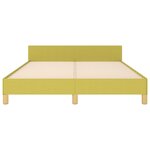 vidaXL Cadre de lit avec tête de lit Vert 140x190 cm Tissu
