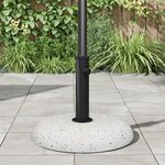 vidaXL Base de parasol pour poteaux de 37/42/52/58 mm en béton blanc  20 kg.