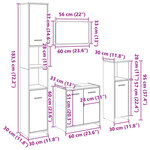 vidaXL Ensemble de meubles de salle de bain 4 Pièces chêne sonoma
