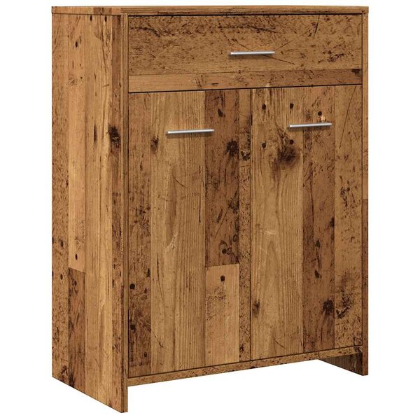 vidaXL Armoire de salle de bain vieux bois 60x33x80 cm bois ingénierie