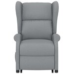 vidaXL Fauteuil de massage inclinable Gris clair Tissu