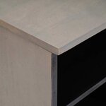 vidaXL Meuble TV Gris et or 100 x 33.5 x 46 cm Bois de manguier massif