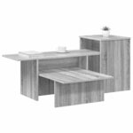 vidaXL Table console Gris Sonoma 91 5 x 35 x 38 5 cm Bois d'ingénierie