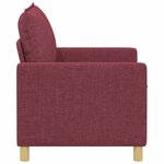 vidaXL Canapé Bordeaux 126 x 81 x 87 5 cm Tissu