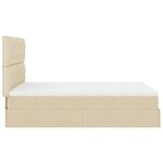 VidaXL Cadre de lit ottoman avec matelas crème 140x190 cm tissu
