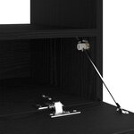vidaXL Ensemble meuble TV Montage mural 2 Pièces Noir 200 x 35 x 40 cm