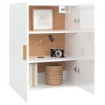 vidaXL Armoire murale suspendue Blanc brillant 69 5x34x90 cm