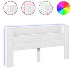 vidaXL Armoire tête de lit avec LED blanc 200x16 5x103 5 cm