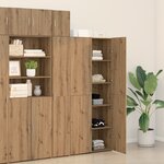 vidaXL Buffet haut en chêne artisanal 40x42 5x185 cm en bois d'ingénierie