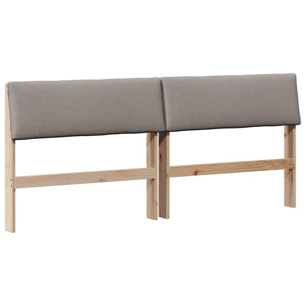 vidaXL Tête de lit capitonnée Taupe 180 cm Pin massif