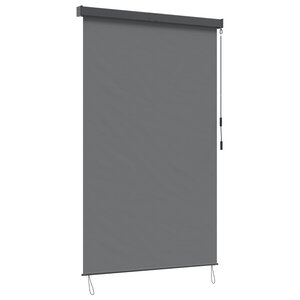 vidaXL Store enrouleur Gris clair 120 x 250 cm Tissu et Aluminium